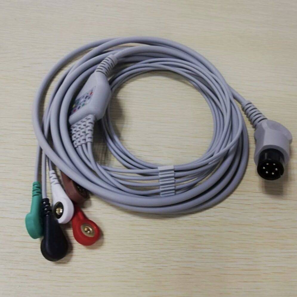 Hunan Ruibo PM-9000A PM-9000B monitor accessories ECG 6-pin integrated 5-lead wire cable