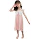 Girls summer suspenders nightdress big children pure cotton sleeveless strapless thin section little girl princess dress home service pajamas