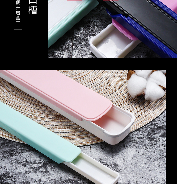 Hộp đựng dao kéo du lịch trống rỗng dành cho người lớn trẻ em lớn dễ thương tải muỗng lưu trữ hộp đũa đũa đĩa nhựa dùng 1 lần