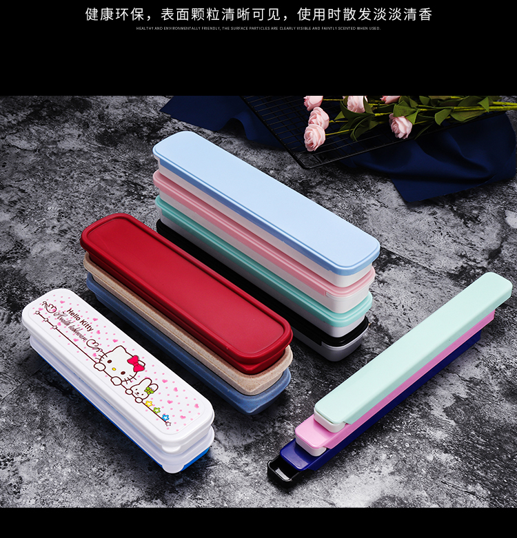 Hộp đựng dao kéo du lịch trống rỗng dành cho người lớn trẻ em lớn dễ thương tải muỗng lưu trữ hộp đũa đũa đĩa nhựa dùng 1 lần