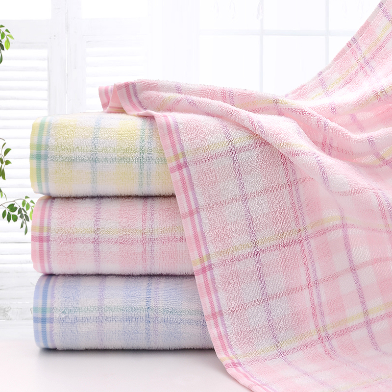 Feixiong Brand Lightweight and Thin Bath Towel, Colorful Checkered, Easy to Dry, Soft, Absorbent, Pure Cotton, 1 Piece, Free Shipping