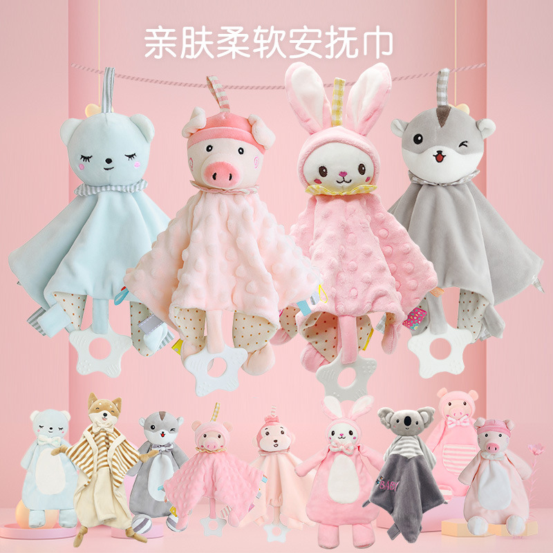 Baby soothing towel can be imported baby toys 0-1 dolls soothe baby hand puppets sleep artifact source manufacturers