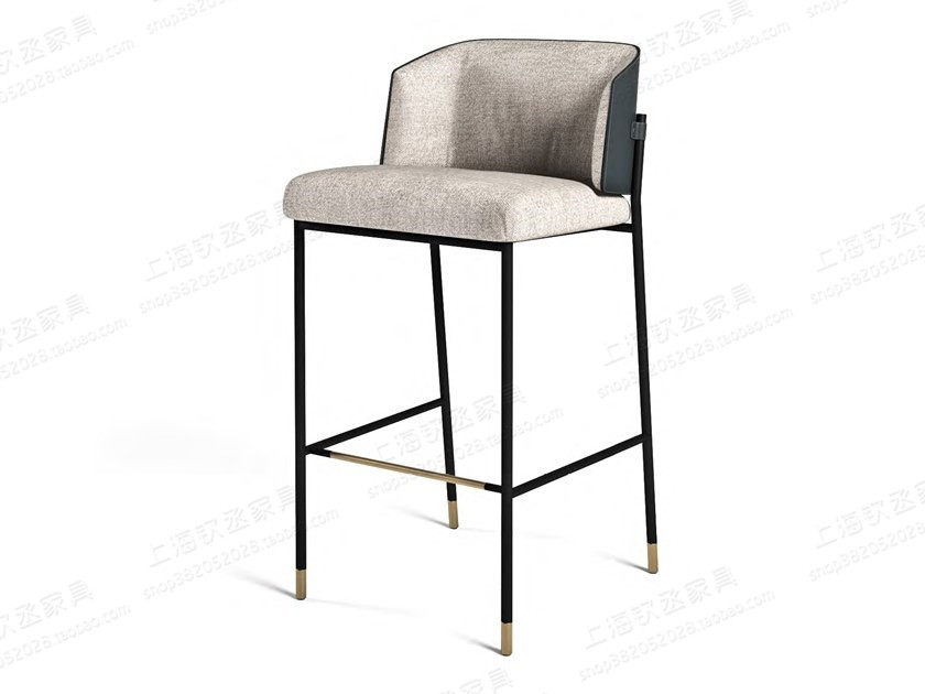Nordic backrest dining chair wrought iron metal leisure chair modern minimalist sample house exhibition center hotel coffee chair home negotiation chair
