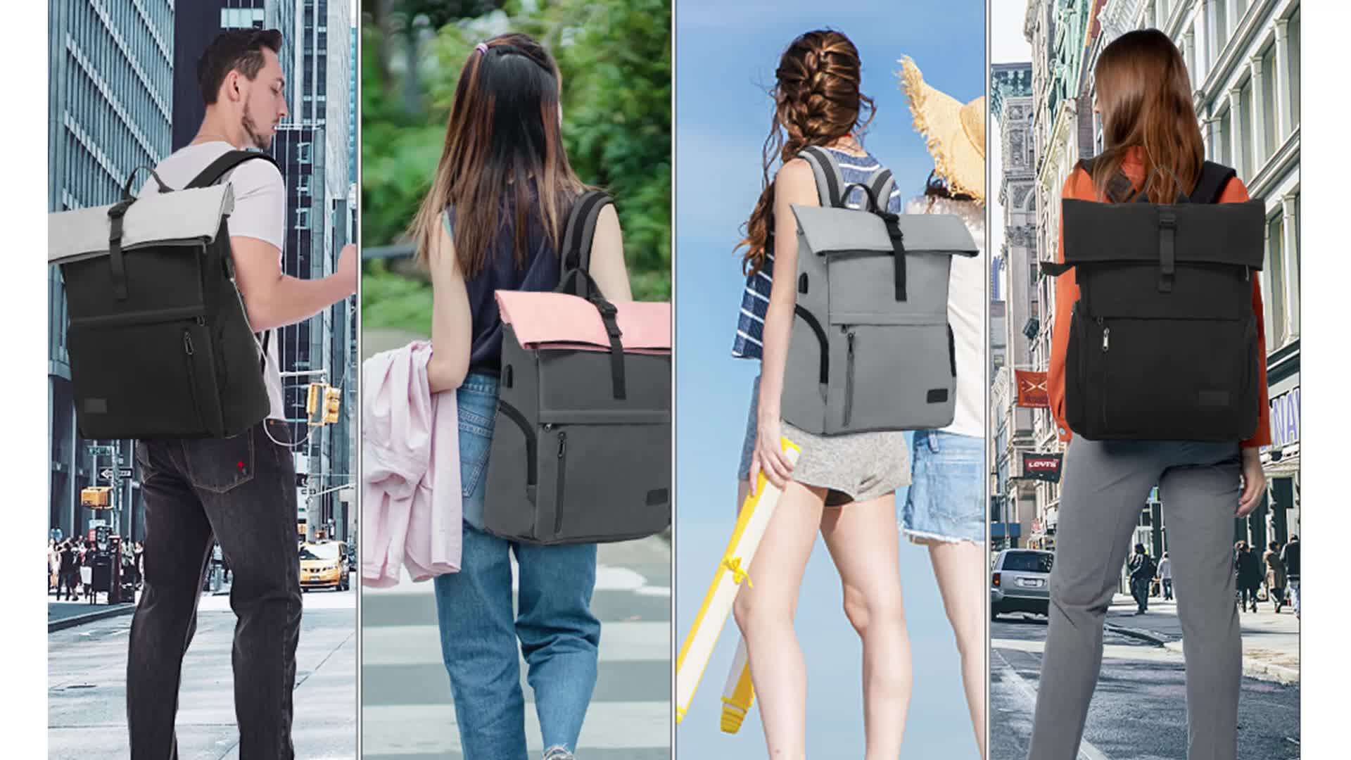 LOVEVOOK 2022 Waterproof Rolltop Backpack Perfect for Travel - Main Image