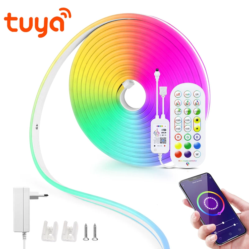 12V Светодиодная лента Неон свет TUYA SMART LIFE WIFI Bluetooth RGB