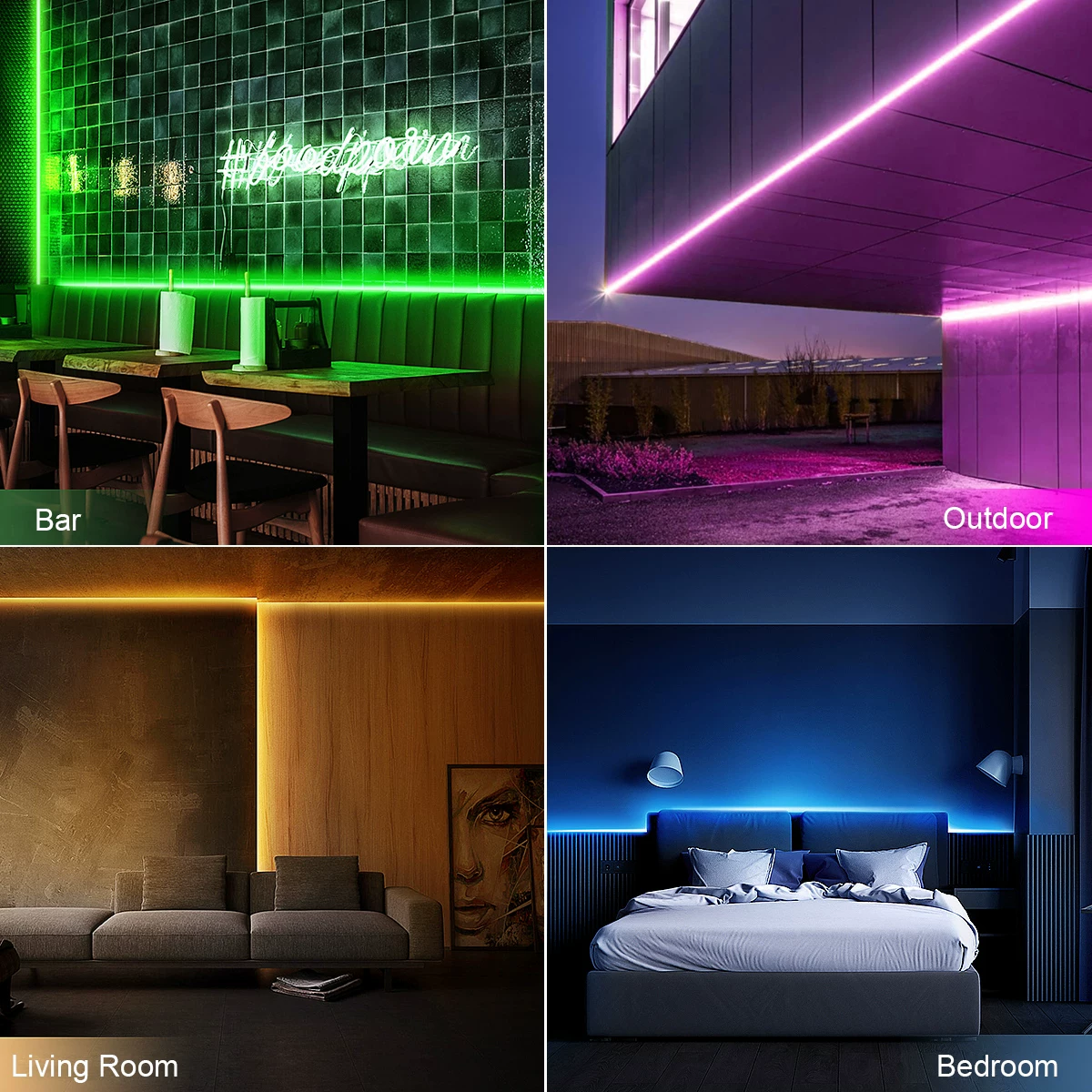 12V Светодиодная лента Неон свет TUYA SMART LIFE WIFI Bluetooth RGB
