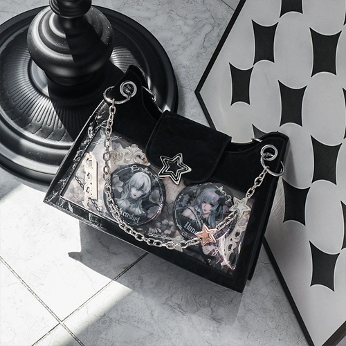 呜咚 Оригинальная универсальная сумка через плечо, прозрачный значок