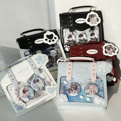 呜咚 Оригинальная универсальная прозрачная сумка через плечо, значок