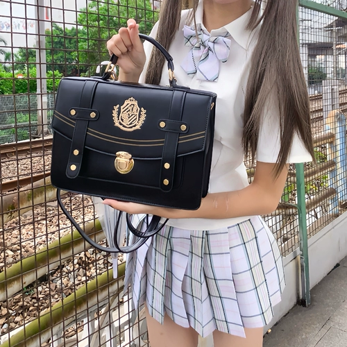 呜咚 Оригинальная универсальная студенческая юбка в складку, сумка через плечо, надевается на плечо