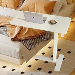 Movable Bedside Table, Standing Office Pneumatic Adjustable Table, Small Side Table, Laptop Table
