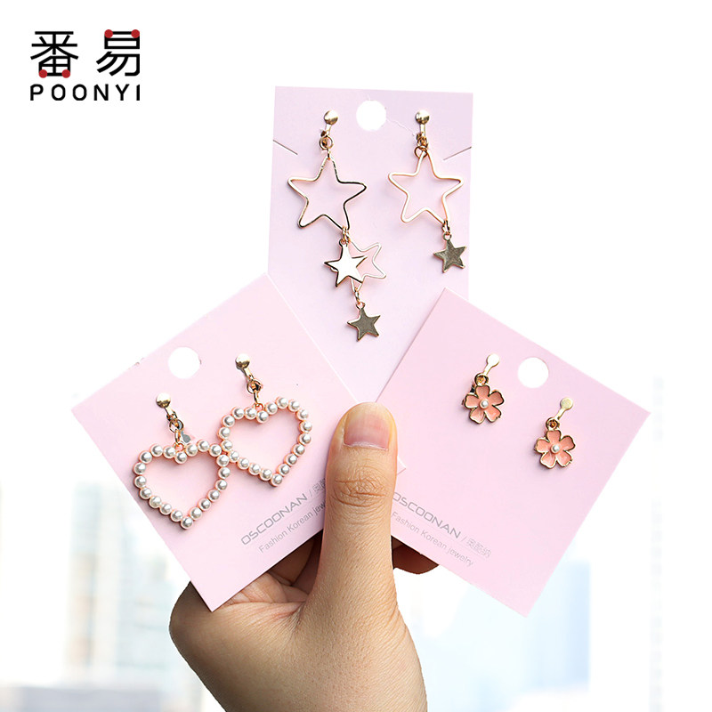 Ex-gratia minimalist Comeback Gowson Tie Ear Clip Without Ear Clip Earrings Earrings Fairy high level Superior Temperament Daily Painless Ear Accessories