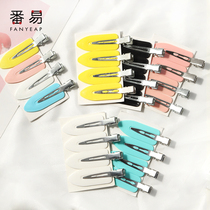 Hairclip girl no trace clip beauty hairclip metal ins Net red headdress bangs side clip a word hair card duck bill clip