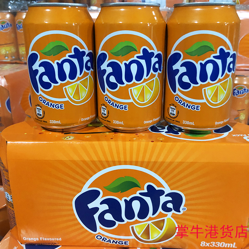 Hong Kong Imported Beverage Finda Orange Taste Soda 330ml * 24 pot port version canned Findati Orange Juice Drink