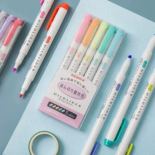 Японская флуоресцентная зебра, мягкий комплект, маркер, новый цвет