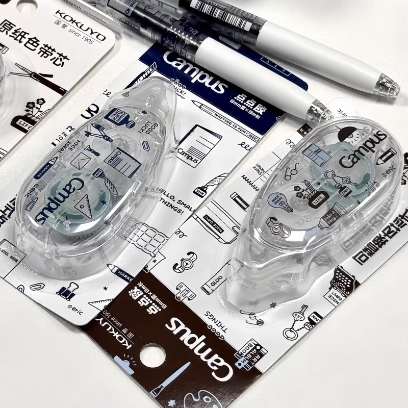 日本KOKUYO国誉点点胶ERIC联名款大容量学生手工用透明点状双面胶