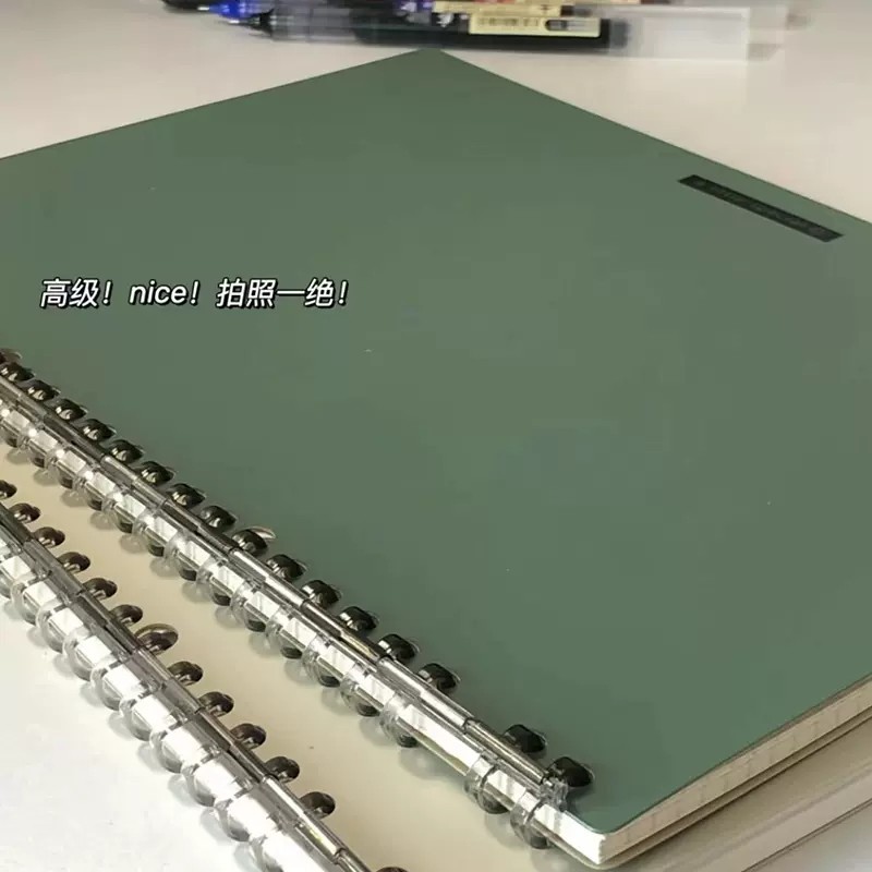日本KOKUYO国誉超薄活页本一米新纯系列活页夹复古风可拆卸线圈本