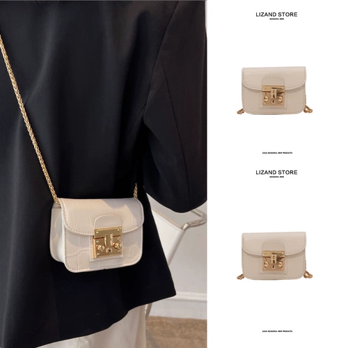 Демисезонная небольшая маленькая небольшая сумка, универсальная сумка через плечо, изысканная цепь, на цепочке