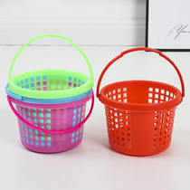 Disposable Round Plastic Hand Basket Poplar Plum Blueberry Basket Cherry Basket Strawberry Basket Water Fruit Basket Picking Basket