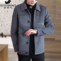 Fugui bird mens western suit with long wool great coat of wool thickened autumn and winter Inn and the suit for the suit