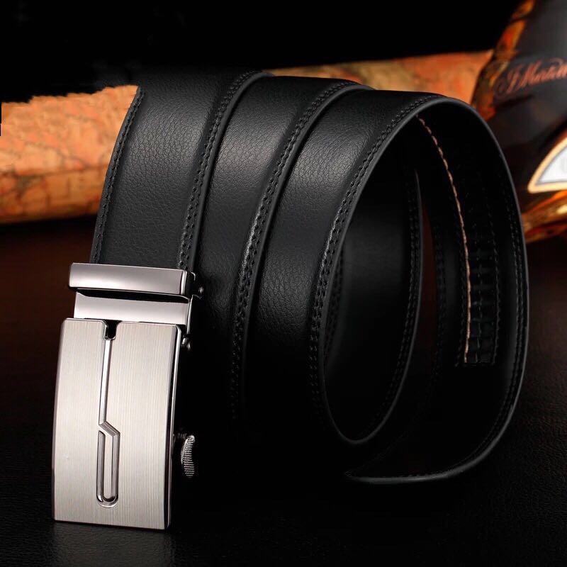 Belt Men's Automatic Buckle Youth Business Positive Dress Smooth Buttpants With Fashion Minima Young youngsters buckle girdle