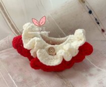  Xiaowei original handmade pet Christmas Scarf Cat Lace Bow tie Cloak Christmas Party cloak Dog scarf