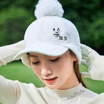 my golf womens hat autumn and winter warm top hat Korean style ball cap outdoor sun hat golf hat womens ear protection hat