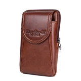 Мобильный телефон, поясная сумка, кожаный износостойкий дорожный ультратонкий ремень для отдыха, из натуральной кожи, воловья кожа