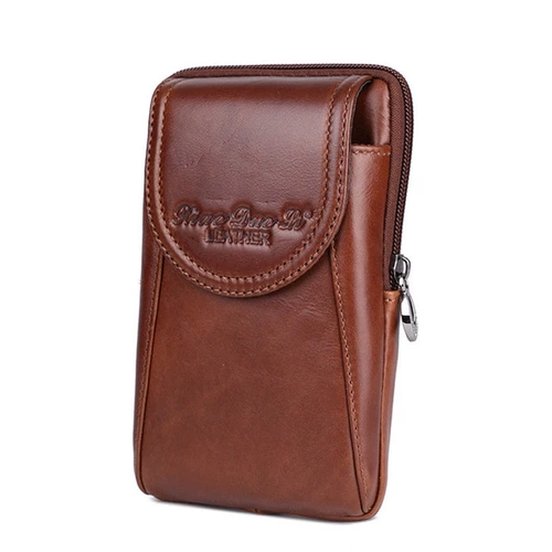 Мобильный телефон, поясная сумка, кожаный износостойкий дорожный ультратонкий ремень для отдыха, из натуральной кожи, воловья кожа