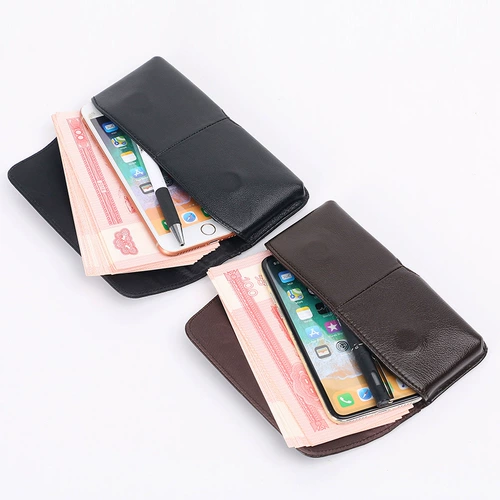 Ультратонкий ремень, мобильный телефон, кожаная маленькая поясная сумка, из натуральной кожи, 6, 7 дюймов