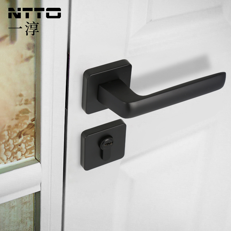 A Chunky Room Door Lock Home Universal Bedroom Makeup Room Two-piece Mute Lock Doorknob Door Lock