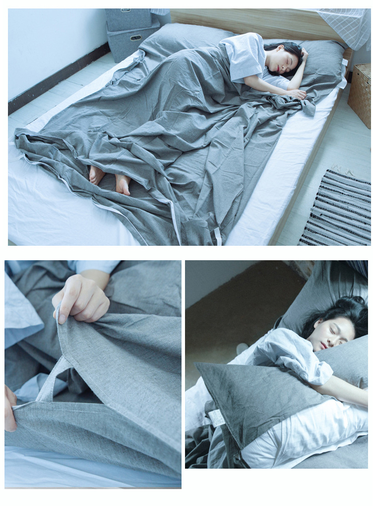 Cotton cotton bẩn túi ngủ khách sạn chống bẩn tấm chăn bông đôi du lịch nhân tạo du lịch xách tay đôi - Túi ngủ túi ngủ cho bé mùa đông
