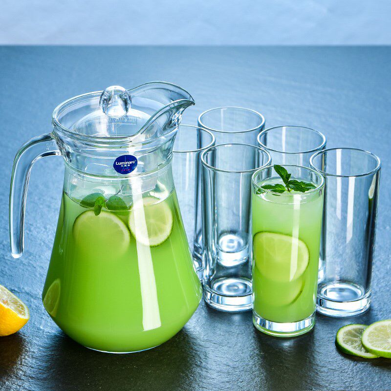 a Cold water bottle set of 6 water cups juice glass milk