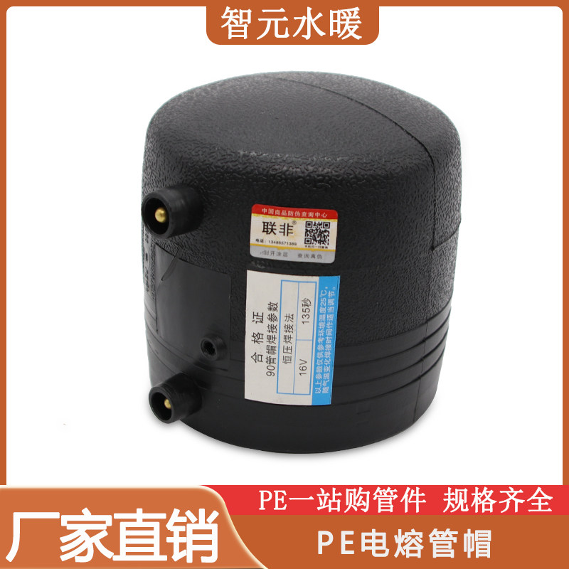 New material national standard 200PE pipe fittings 160 steel wire mesh skeleton pipe fittings fire pipe electric fusion pipe cap generally plugged