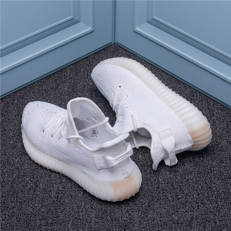 YZ Pure Whitediao   yeezy Dior coconut 350 v2 babysbreath What a blast Excessive poison quality goods Official website Higher version female Ice blue white