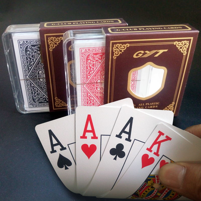 GYT Texas Hold'em Double-sided Scrub Waterproof PVC Plastic Playing Cards Cheap Batch Stud Bullfighting Big Character Parker