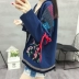 Phong cách dân tộc cotton và vải lanh cardigan ngắn áo khoác nhỏ vá thêu tua du lịch Vân Nam áo cánh dân tộc nổi tiếng của phụ nữ mùa xuân và mùa thu - Áo khoác ngắn