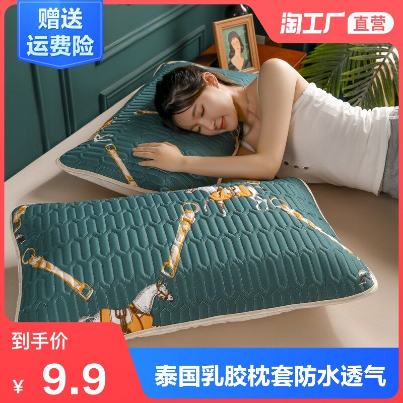 Latex anti-mite and antibacterial pillowcases a pair of thickened cartoon cute pillowcases single double student dormitory pillowcases