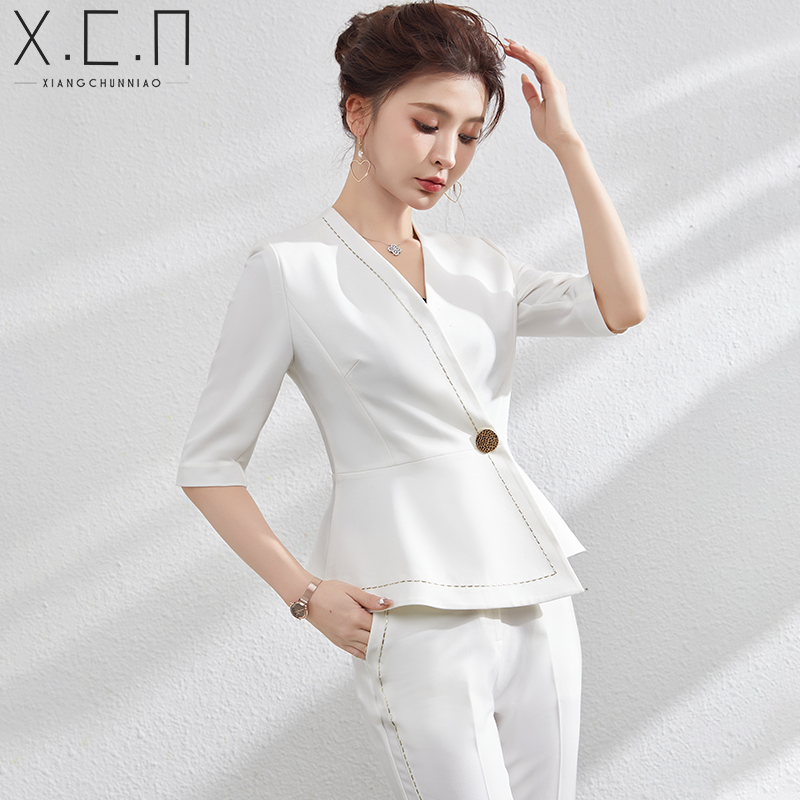 Professional Suit Suit Women High-end Custom Design Feel Summer Commute Little West Suit Positive Dress Temperament Working Dress Skirt