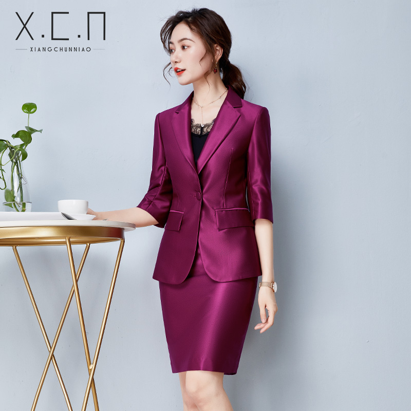 Xiang Chun Bird suit suit skirt female Korean version of summer thin fashion small suit temperament slim high-end professional formal dress