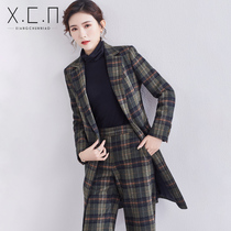 Xiang Chun Bird 2021 fashion new high-end professional wool wool suit suit female one button long jacket