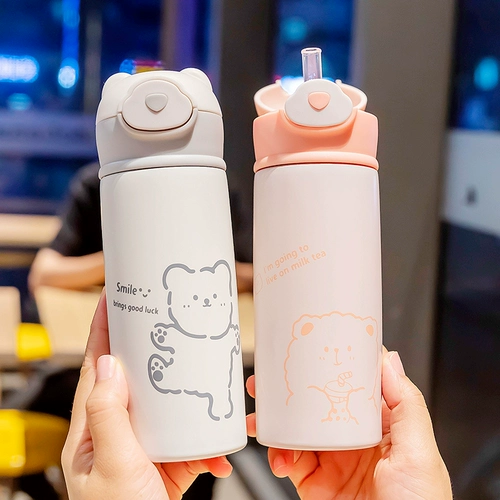 Стакан, детская трубочка для детского сада со стаканом для школьников