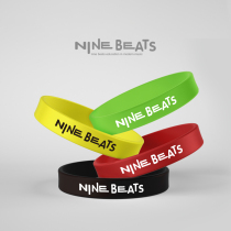 Nine Beats Nine Beats silicone bracelet Nine Beats icon silicone bracelet red black yellow and green