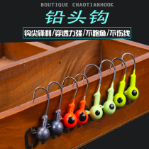 Elluya high quality lead hook Luya bait with soft bait soft insect Fish Hook Barb 3 5 5 7 10g