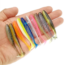 Luia Soft Bait Ttail Fish Bicolor T Tail Soft Bait Soft Worm Small Fish Bait Root Fishing For Fishing Freshwater Bass Microbites Afar