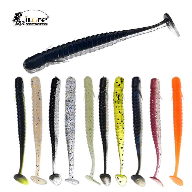 Clay Loach Fake Bait Lujah Soft Bait Soft-worm 7 5cm 1 8g Bionic Luminous Fish Bait Road Subbait tail 10 packets