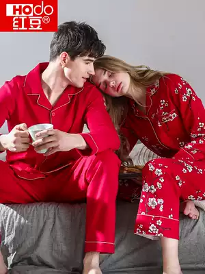 Red Bean pajamas big red wedding Men's Women's birthday gifts couple cotton casual can wear home clothes