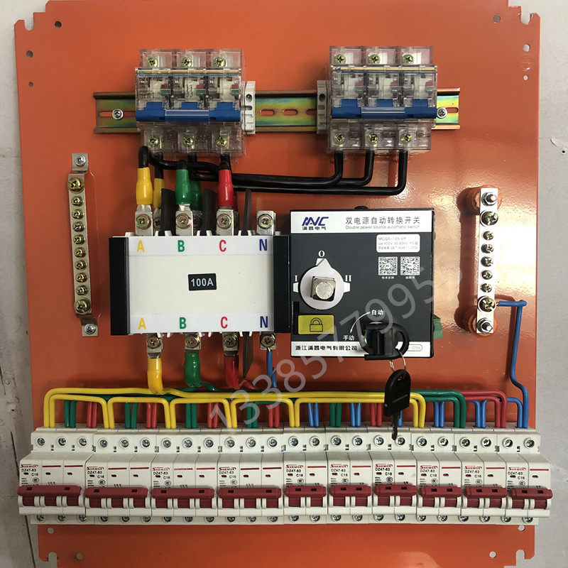 Low pressure dual power supply automatic switching kit distribution box three-phase four-wire strong electric wire junction box lighting control site box