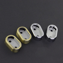 Zinc alloy Qinggu combination clothing bracket Quick-loading clothing through rod seat Oval with cover clothing tube seat Flange flat tube bracket