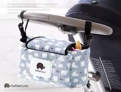Mesh bag bag carrying baby bag travel supplies multifunctional out baby stroller storage bag mother hanging basket hand push mother and baby
