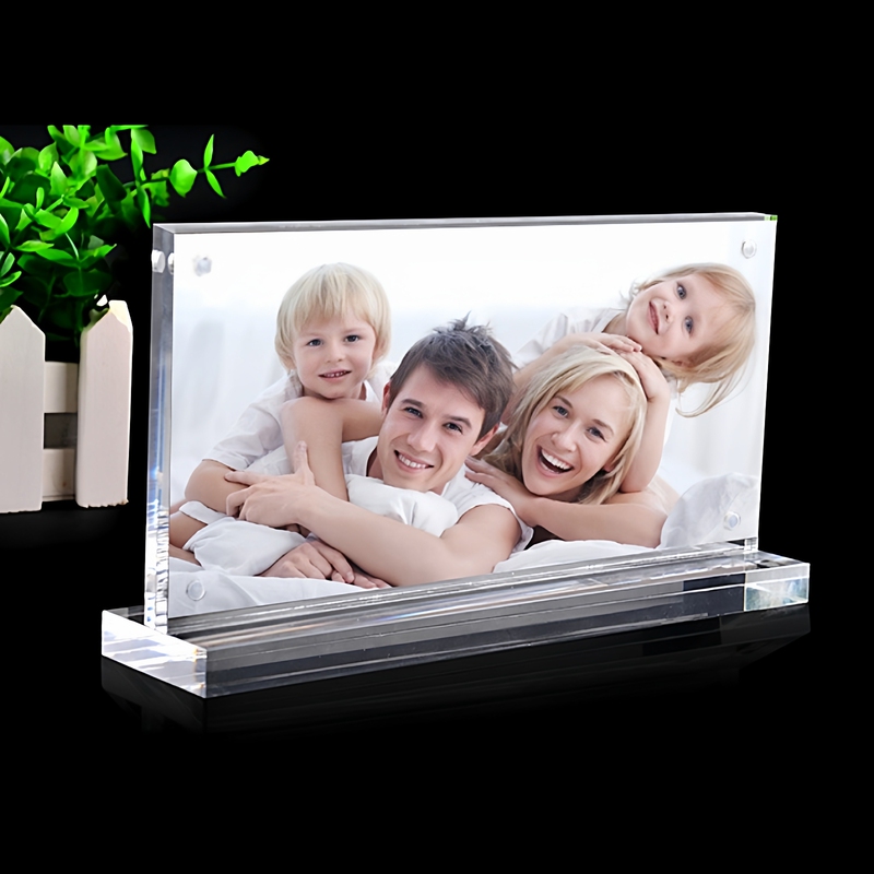 Acrylic T-Shaped Strong Magnetic Photo Frame for Drinks Menu Price Tag 7inch A4A5 Double-Sided Creative Display Stand